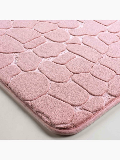 Tapis de bain microfibre unie relief - Kiabi