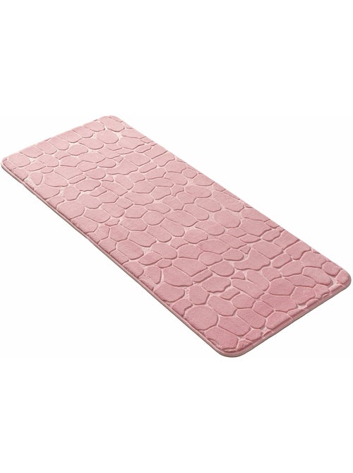 Tapis de bain microfibre unie relief - Kiabi
