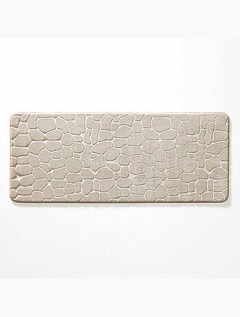 Tapis de bain microfibre unie relief