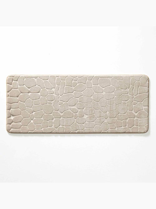 Tapis de bain microfibre unie relief - Kiabi