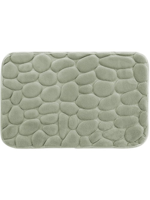 Tapis de bain microfibre unie relief - Kiabi