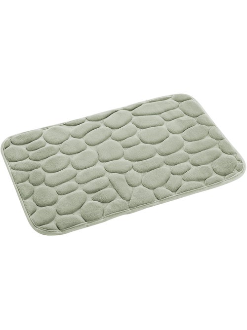 Tapis de bain microfibre unie relief - Kiabi