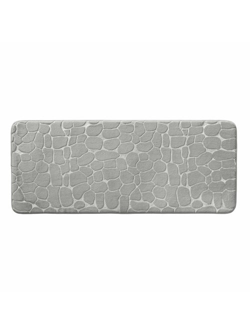 Tapis de bain microfibre unie relief - Kiabi
