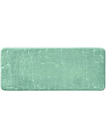 Tapis de bain microfibre unie relief