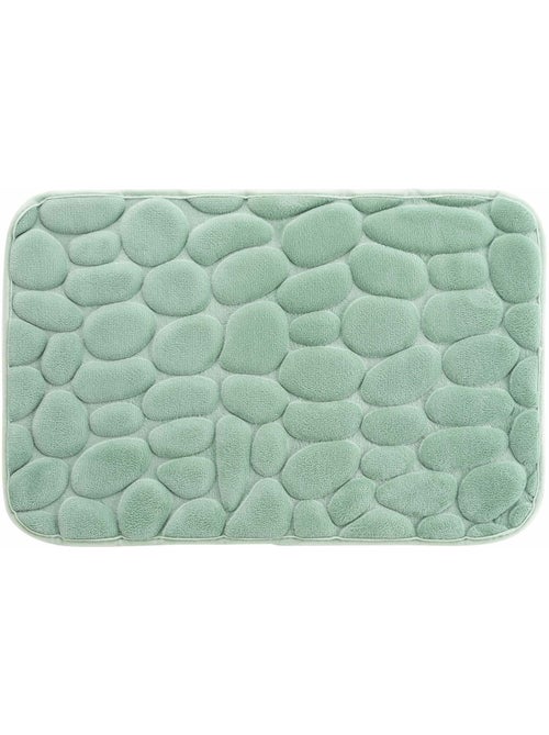 Tapis de bain microfibre unie relief - Kiabi