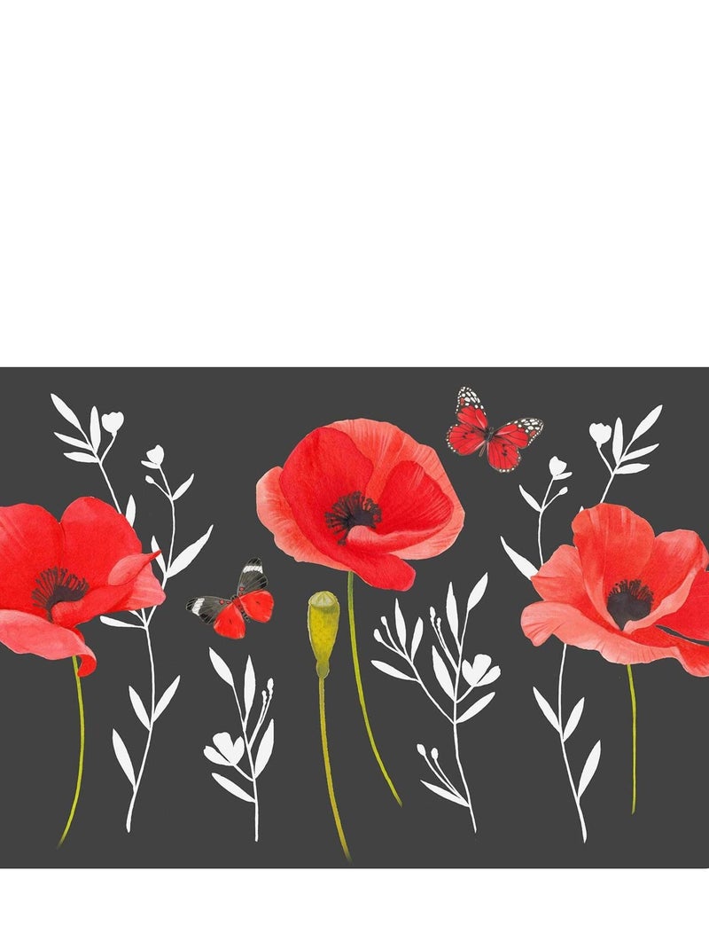 Tapis de bain Modele Coquelicot Multicolore - Kiabi