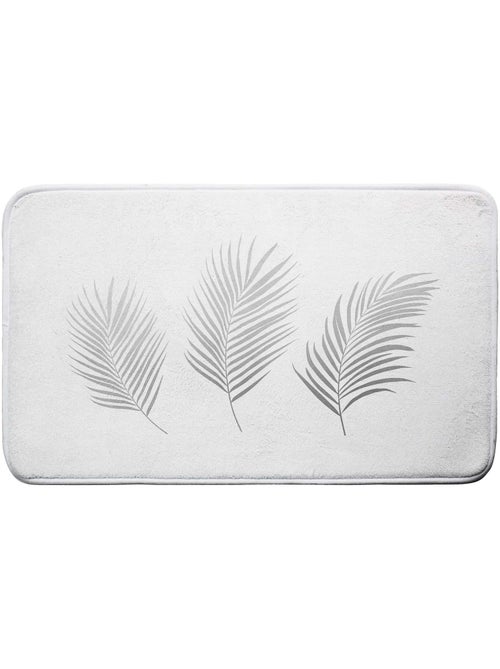 Tapis de bain Orbelles Blanc argent - Kiabi