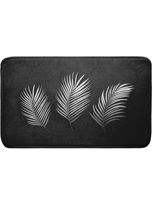 Tapis de bain Orbelles Noir argent - Kiabi