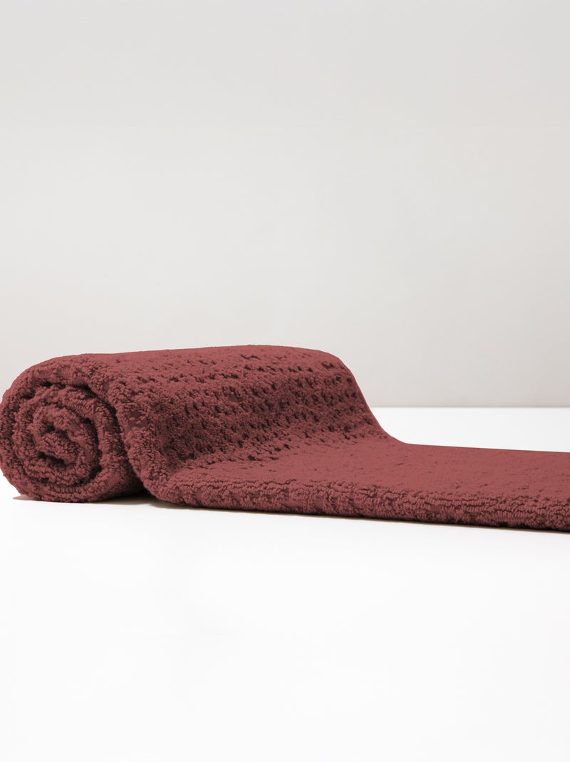 Tapis de bain premium coton Mirmande Bordeaux - Kiabi