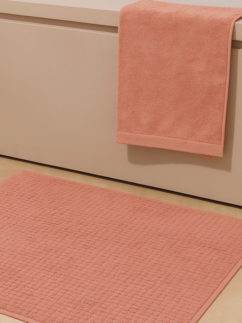Tapis de bain premium coton Mirmande Rose - Kiabi