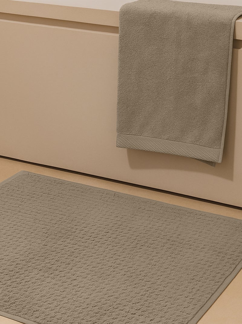Tapis de bain premium coton Mirmande Taupe - Kiabi