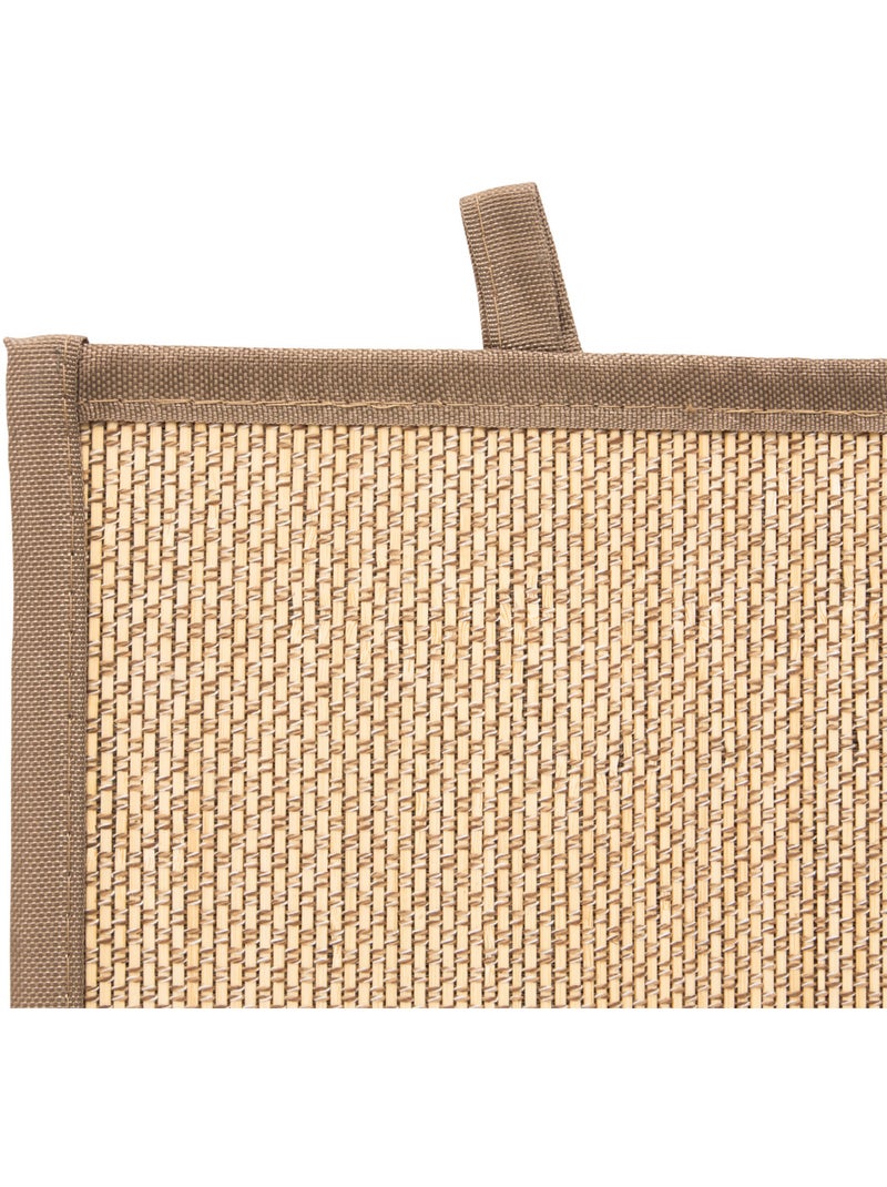 Tapis de bain rectangulaire en bambou STEMY Beige - Kiabi