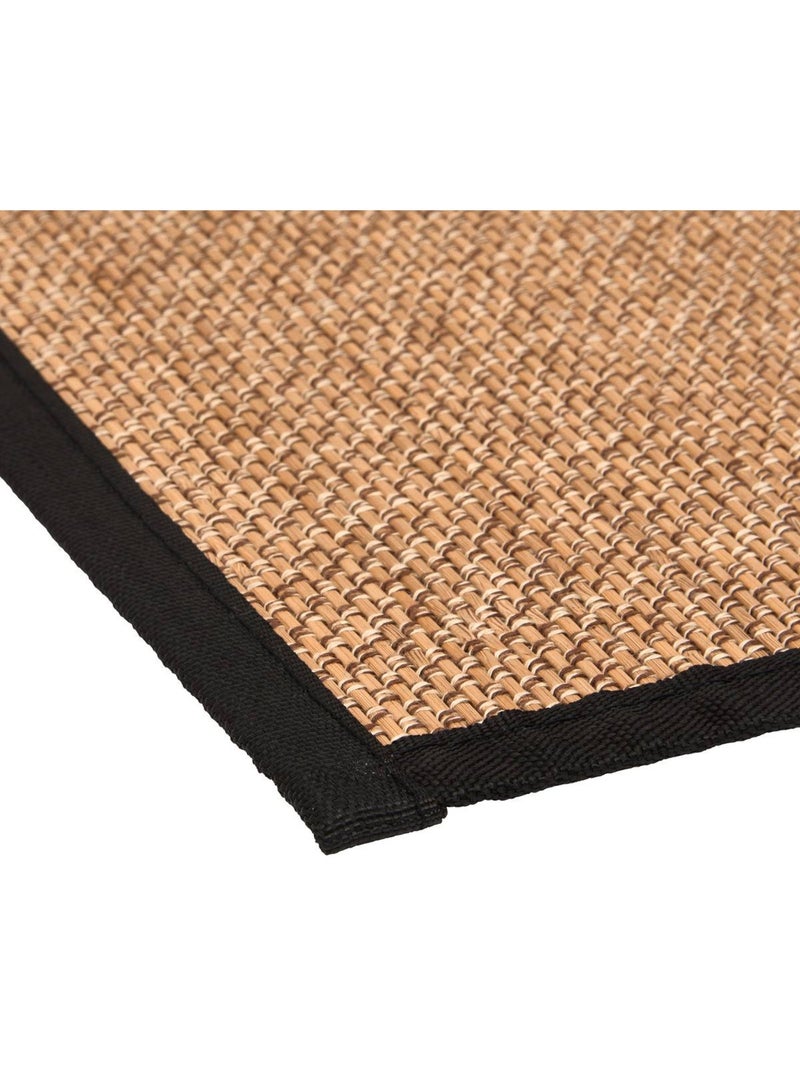 Tapis de bain rectangulaire en bambou stemy Noir - Kiabi