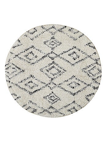 Tapis de bain rond 70 x 70 cm coton à relief Guy Levasseur