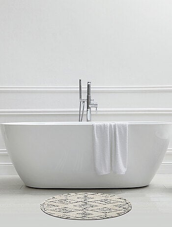 Tapis de bain rond 70 x 70 cm coton à relief Guy Levasseur