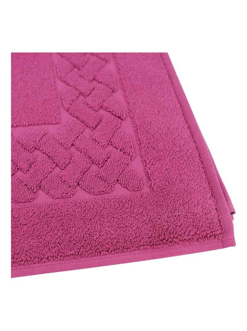 Tapis de bain ROYAL CRESENT Rose rouge - Kiabi
