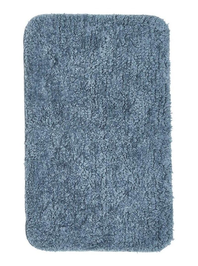 Tapis de bain tufté uni ESSENTIAL Bleu ardoise - Kiabi