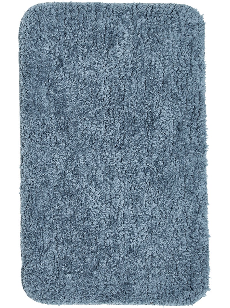 Tapis de bain tufté uni ESSENTIAL Bleu ardoise - Kiabi