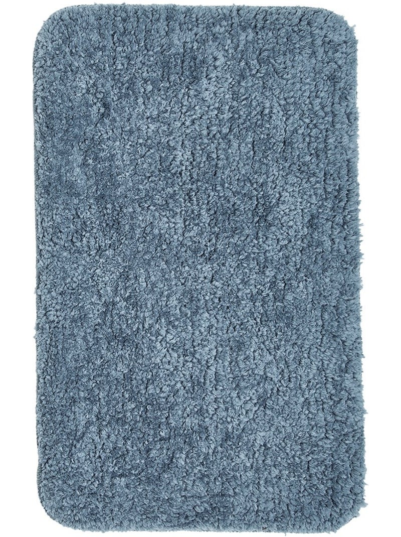 Tapis de bain tufté uni ESSENTIAL Bleu ardoise - Kiabi