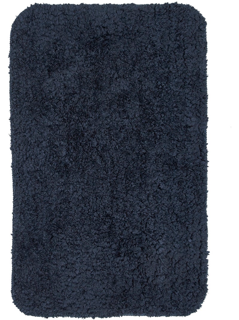 Tapis de bain tufté uni ESSENTIAL Bleu marine - Kiabi