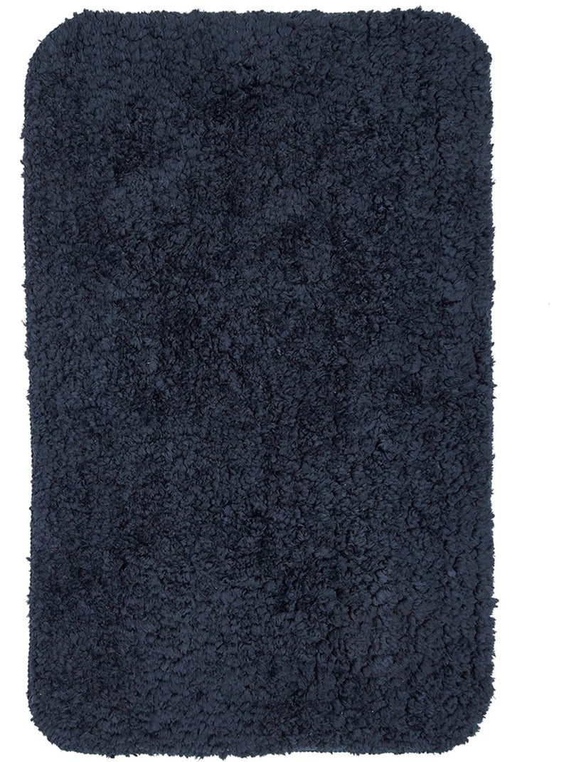 Tapis de bain tufté uni ESSENTIAL Bleu marine - Kiabi