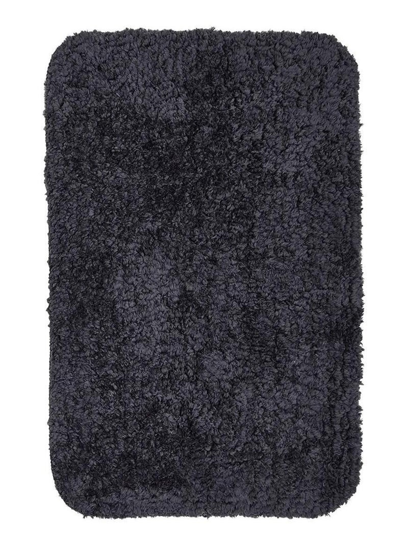 Tapis de bain tufté uni ESSENTIAL gris anthracite - Kiabi