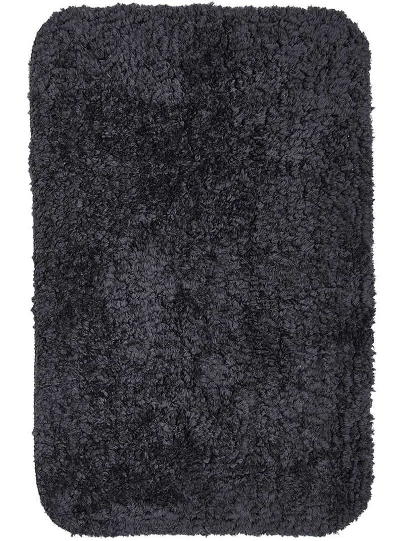 Tapis de bain tufté uni ESSENTIAL gris anthracite - Kiabi