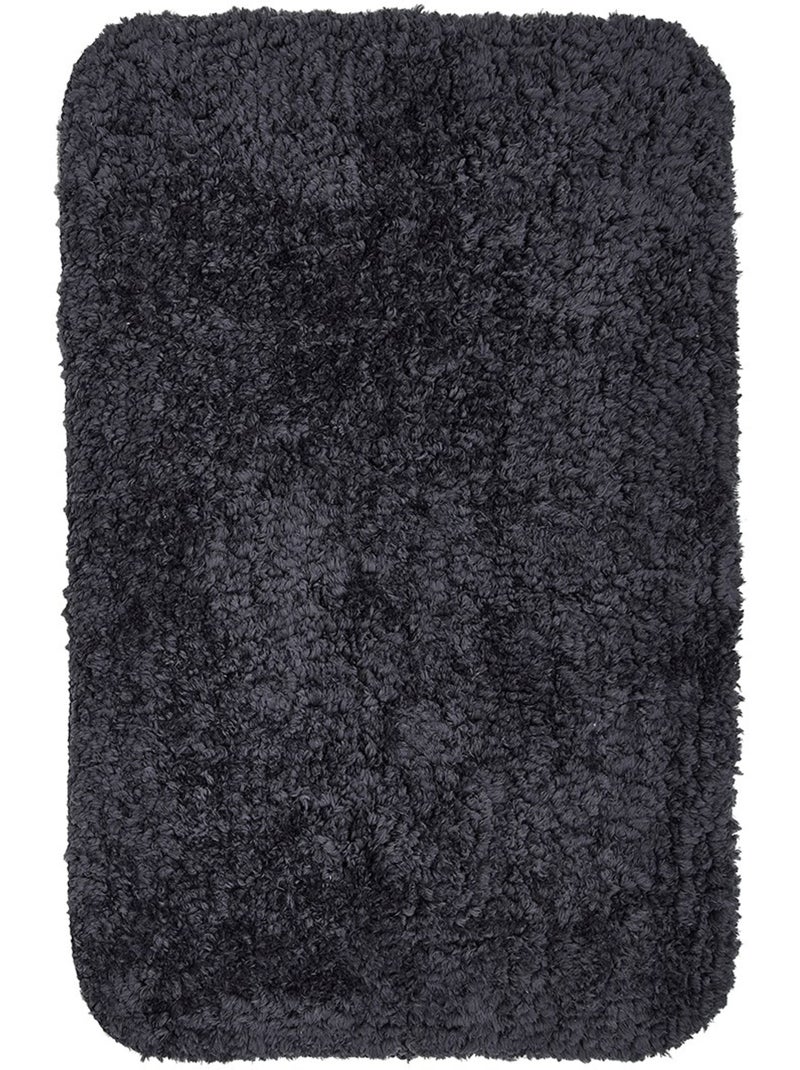 Tapis de bain tufté uni ESSENTIAL gris anthracite - Kiabi