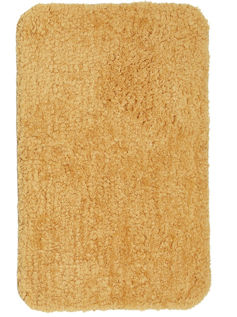 Tapis de bain tufté uni ESSENTIAL Jaune - Kiabi
