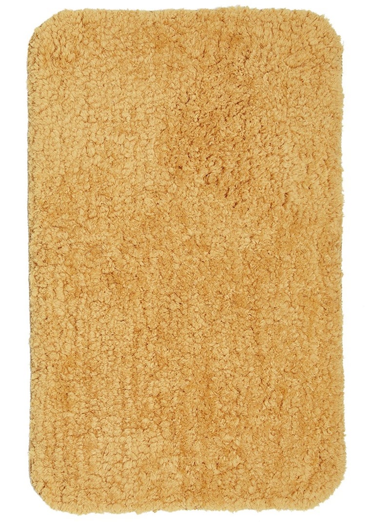 Tapis de bain tufté uni ESSENTIAL Jaune - Kiabi