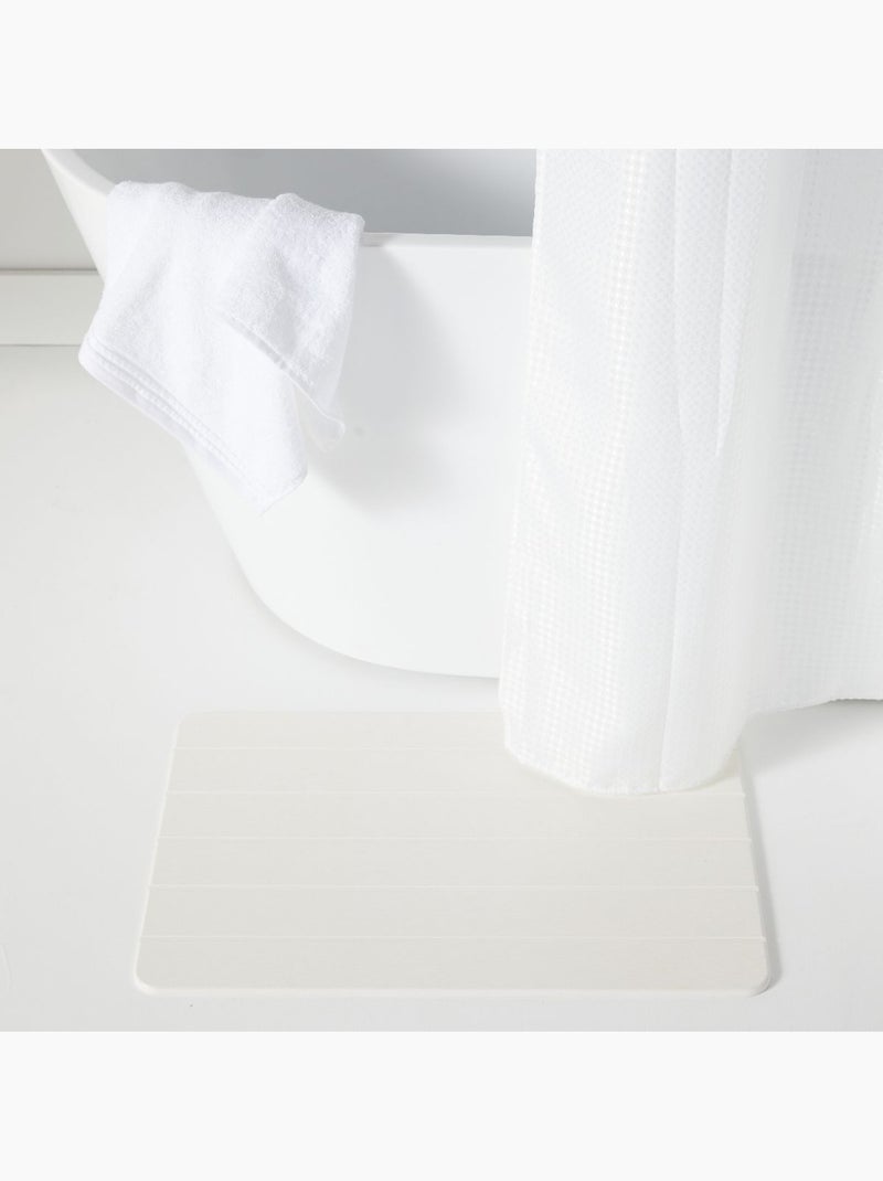 Tapis de bain ultra absorbant diatomite BATHROOM Blanc - Kiabi