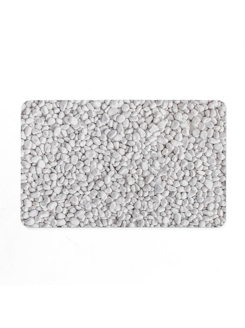 Tapis de bain ultra-absorbant imprimé galet antidérapant - Kiabi