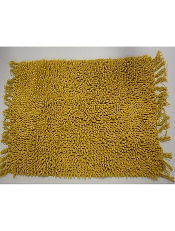 Tapis De Bain Uni Coton 50x70cm Shaggy