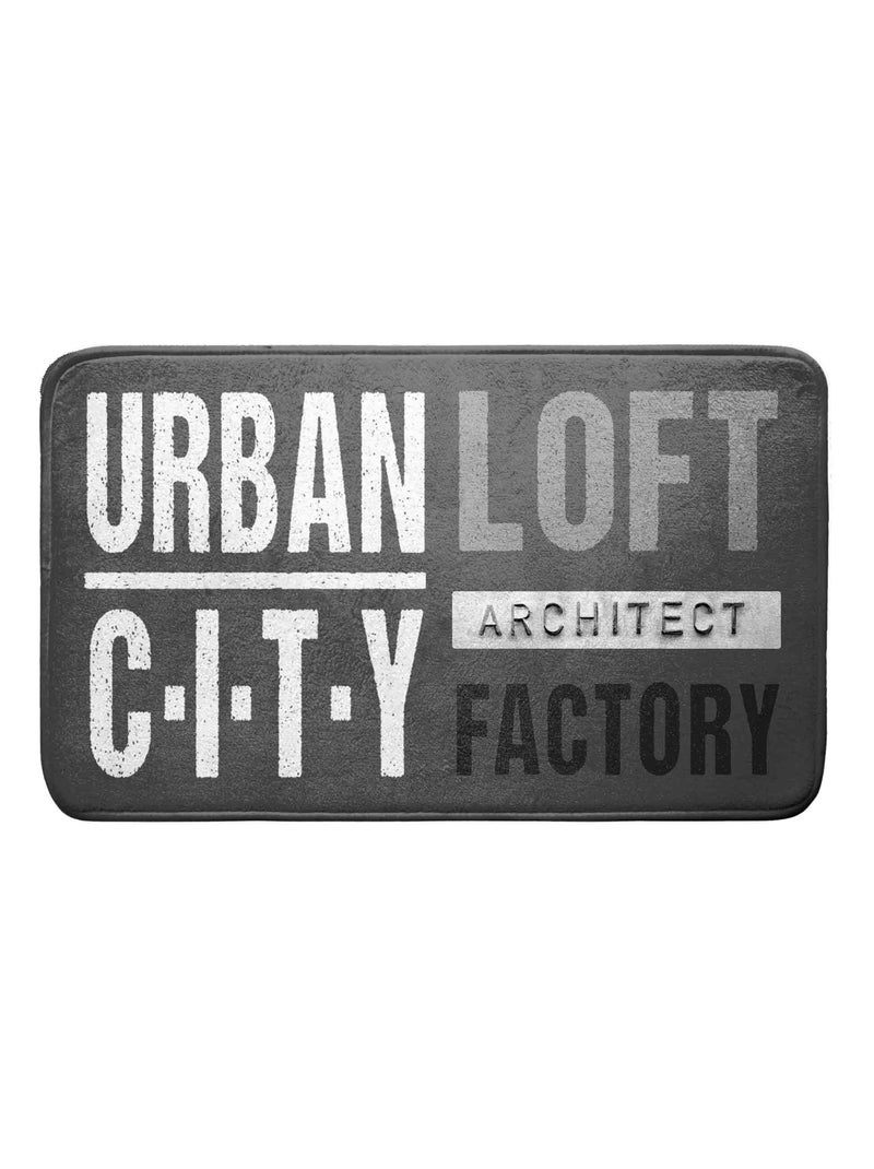 Tapis de bain urban loft Gris - Kiabi