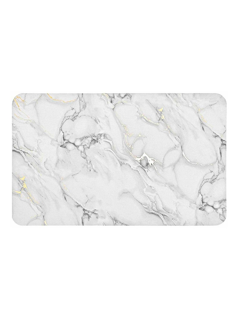 Tapis de Bain Venor Ultra-Absorbant  - Effet Marbre Gris - Kiabi