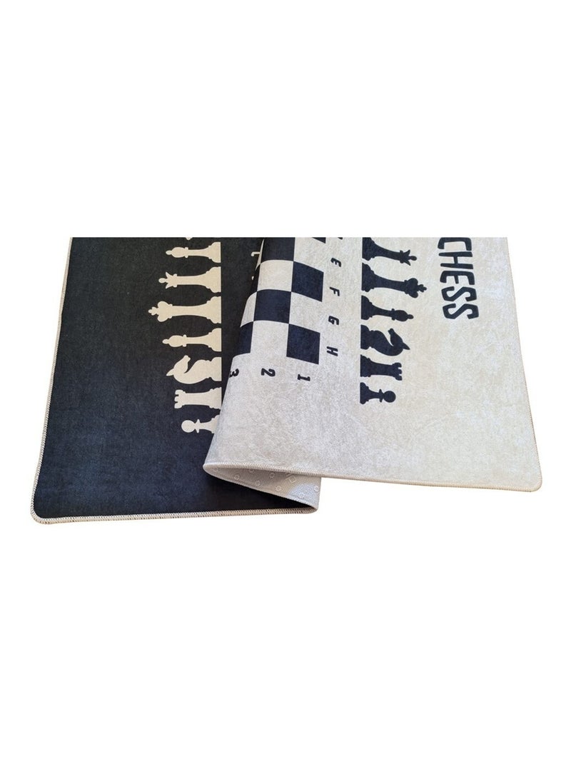Tapis de chambre Echec Noir Noir - Kiabi