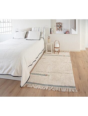 Tapis de chambre enfant en coton fait main lavable en machine Lanes