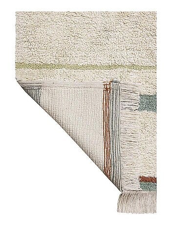 Tapis de chambre enfant en coton fait main lavable en machine Lanes