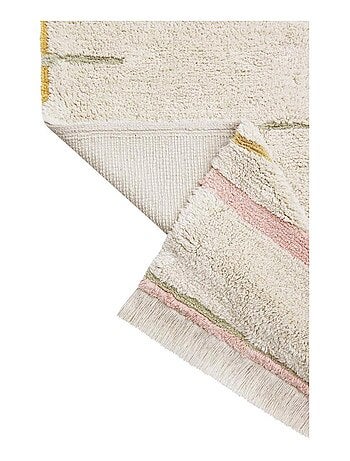 Tapis de chambre enfant en coton fait main lavable en machine Lanes