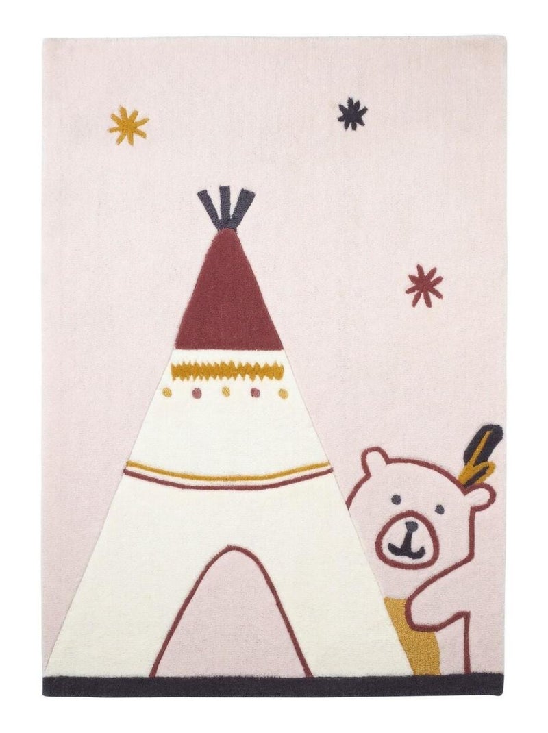 Tapis de chambre enfant Tipi en acrylique - Beige - Kiabi