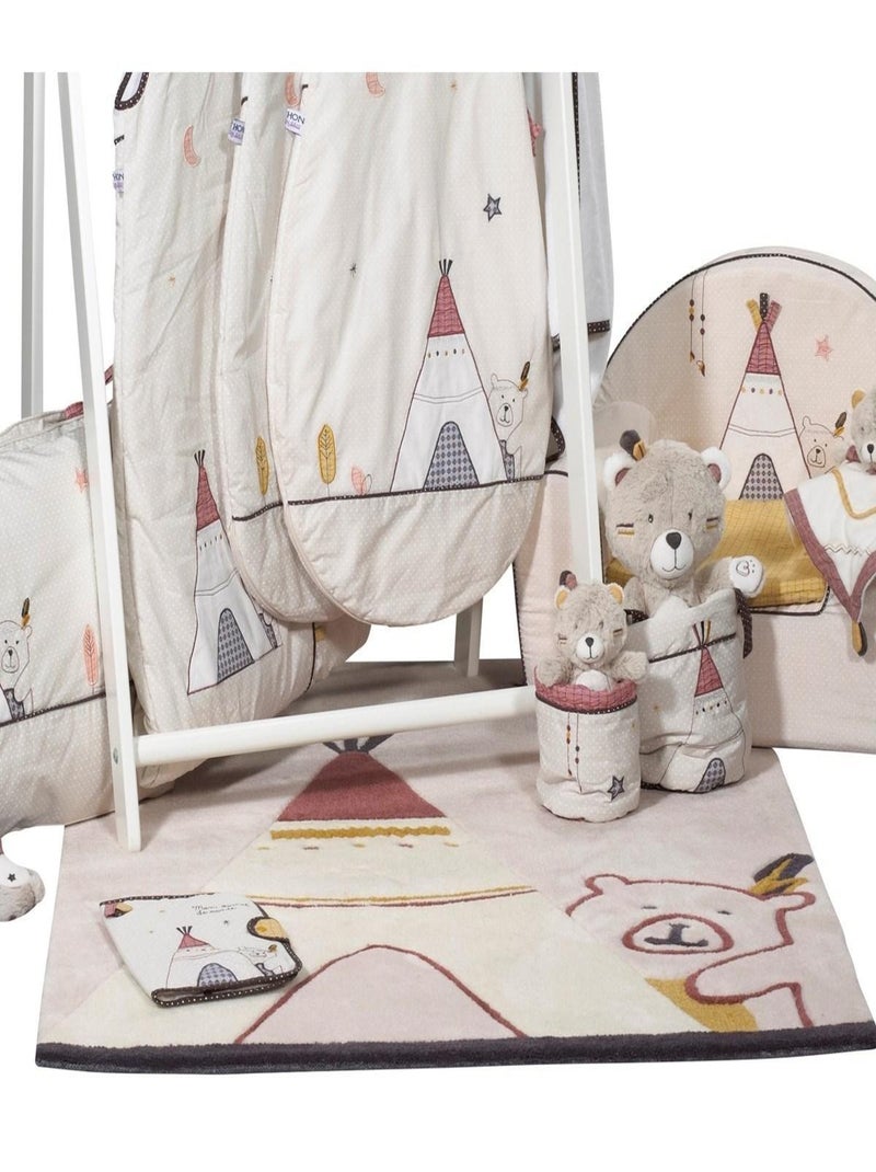 Tapis de chambre enfant Tipi en acrylique - SAUTHON Beige - Kiabi