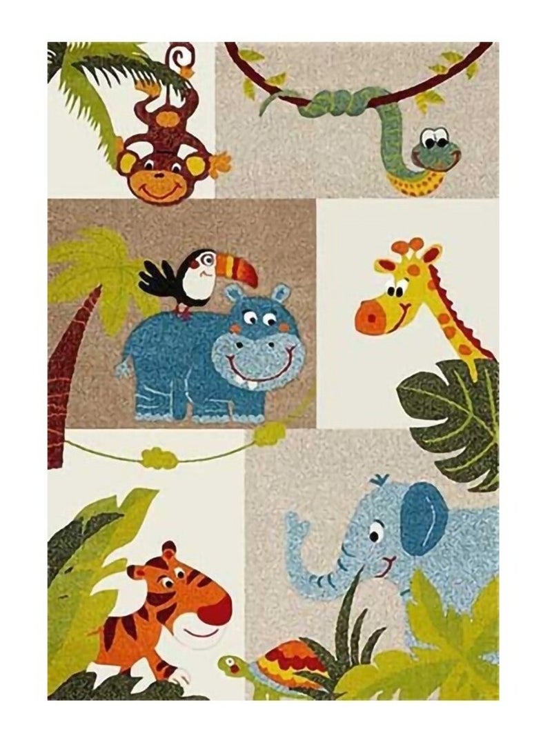 Tapis de chambre JUNGLE Multicolore - Kiabi