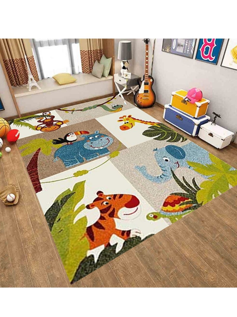Tapis de chambre JUNGLE Multicolore - Kiabi