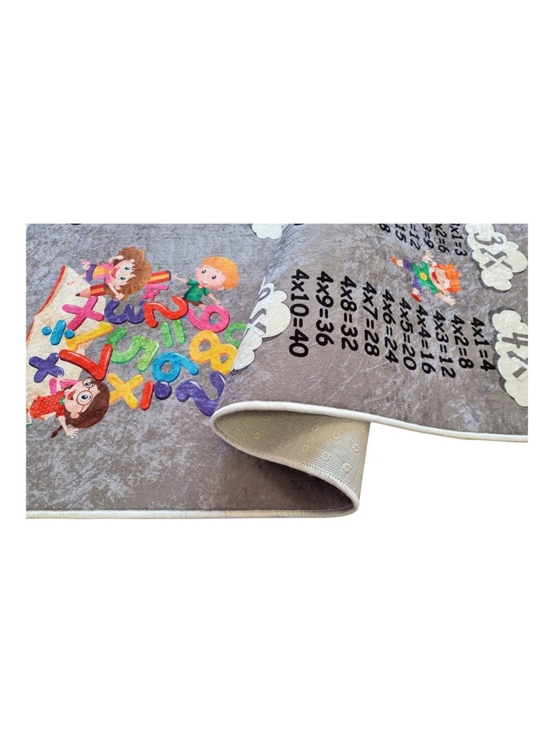 Tapis de chambre Multiplication gris anthracite - Kiabi