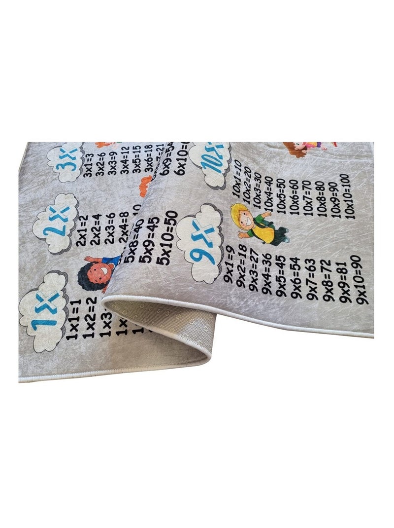 Tapis de chambre Multiplication Gris - Kiabi