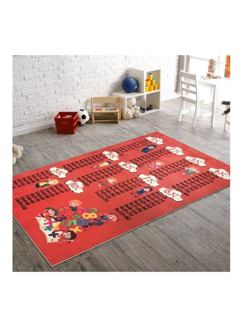 Tapis de chambre Multiplication Rouge - Kiabi