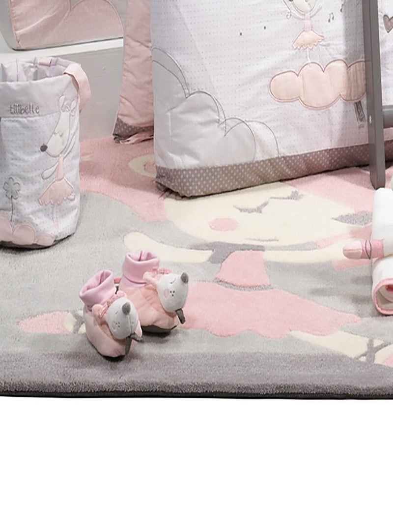 Tapis de chambre tufté en acrylique - SAUTHON Rose - Kiabi