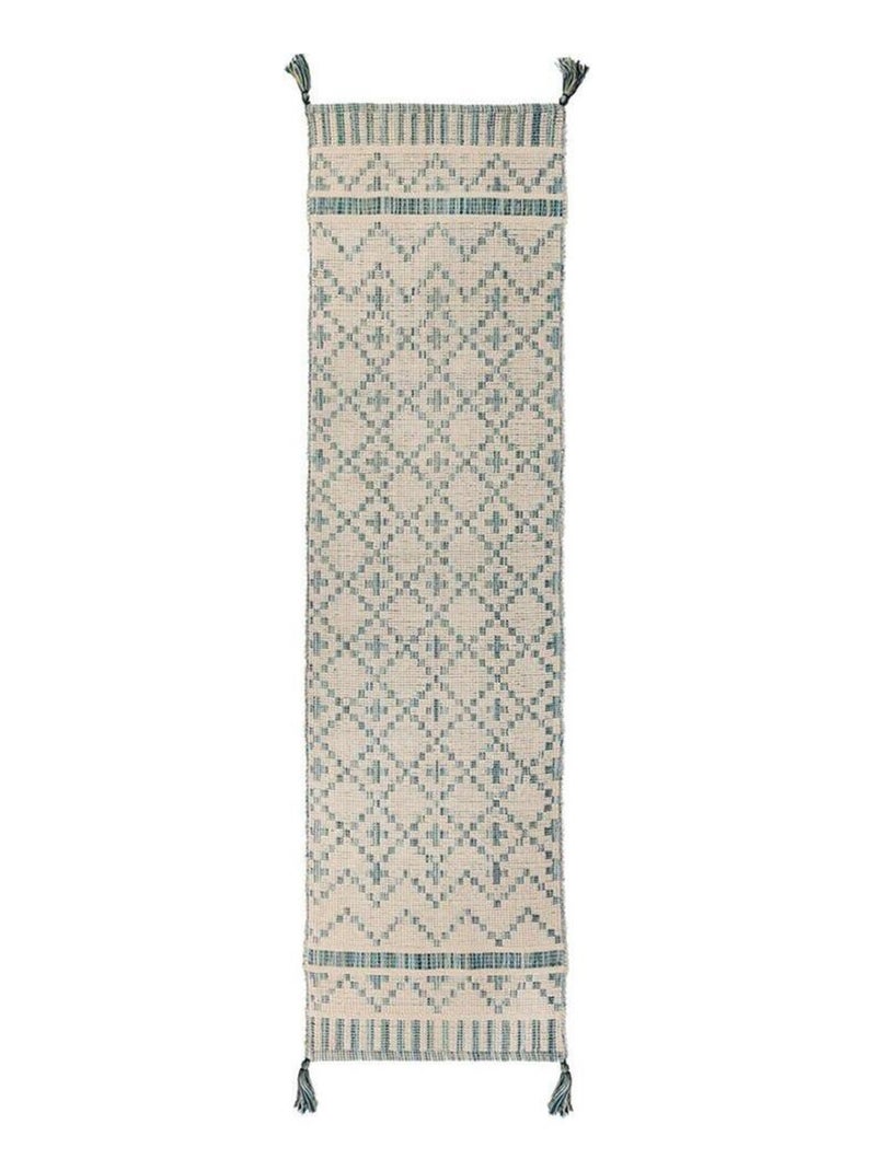 Tapis de couloir coton recyclé Leela Ivoire - Kiabi
