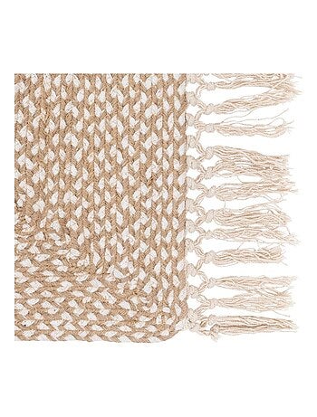 Tapis de couloir Floral Collection 80x200 cm jute coton