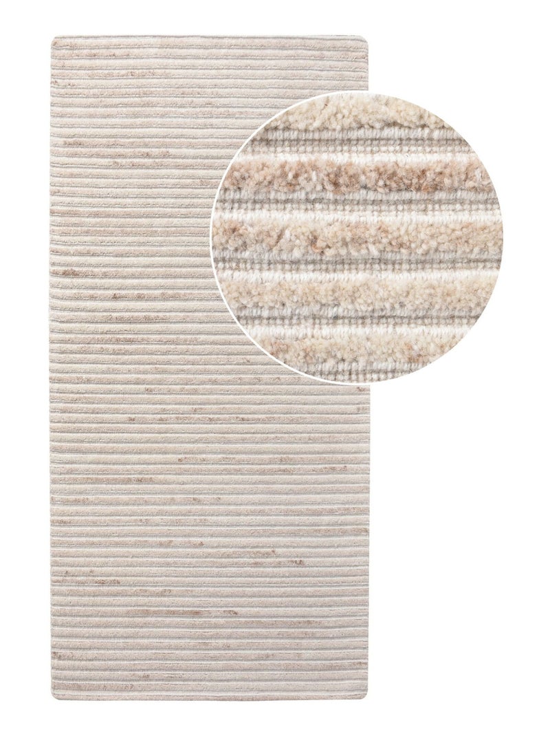 Tapis de couloir Mango - Tapis de couloir, tufté main, ivoire 80x180 cm Ivoire - Kiabi